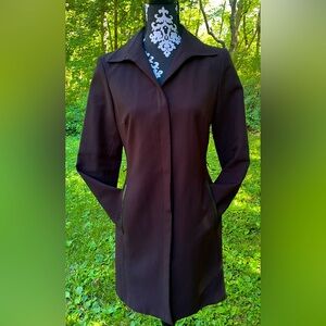 Black lightweight dress coat. Size Small